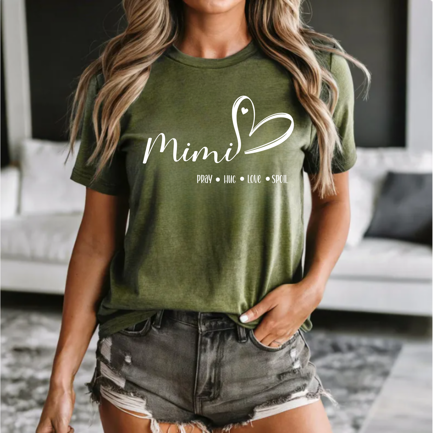 T-Shirt Mimi Pray Hug Love Spoil Unisex Jersey Short Sleeve Tee Shirt