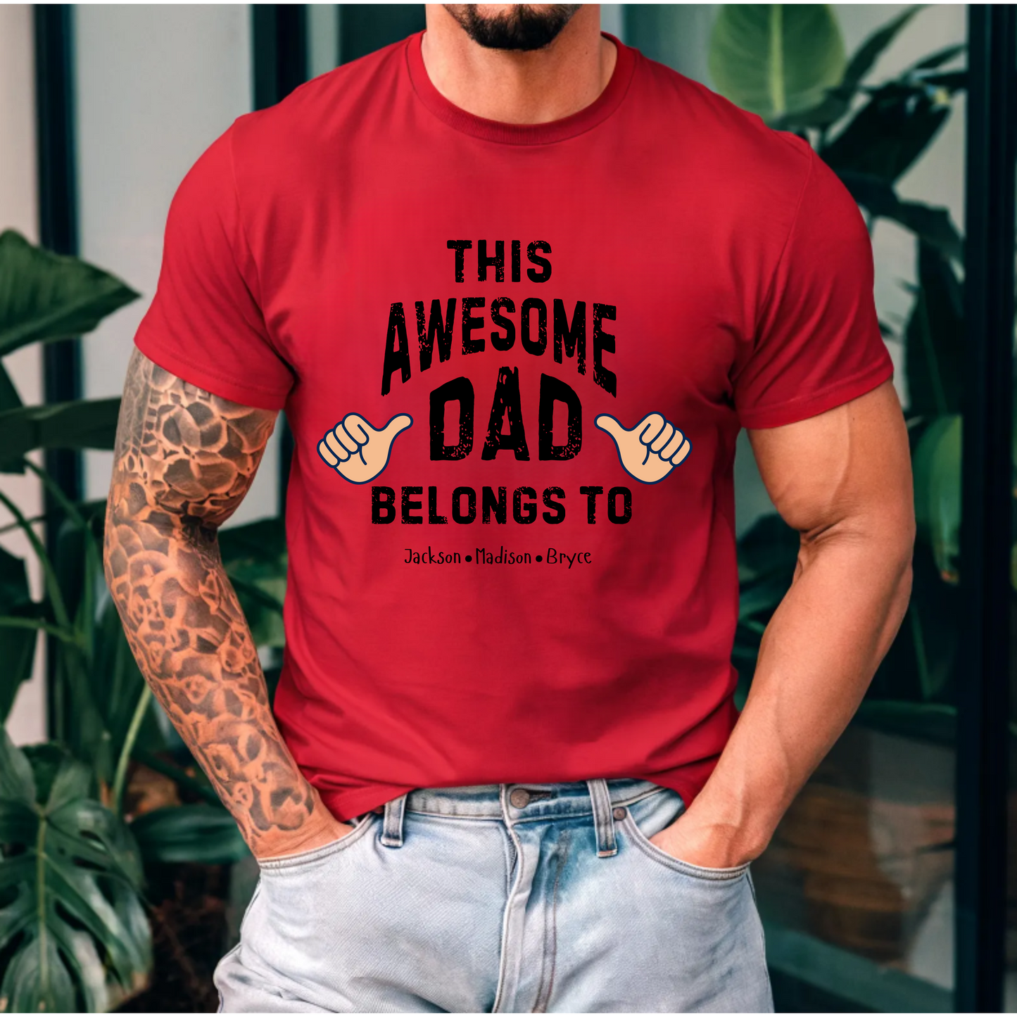 Father's Day Unisex Tee - This Awesome Dad Belongs To