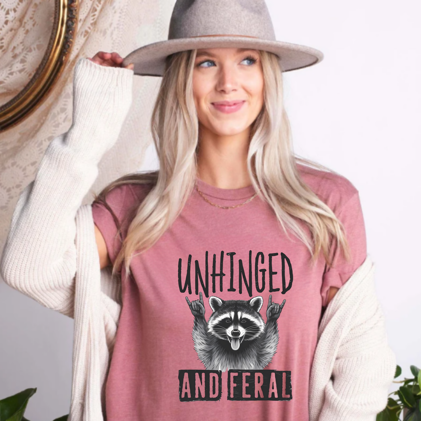 Unisex Tee 'Unhinged and feral'