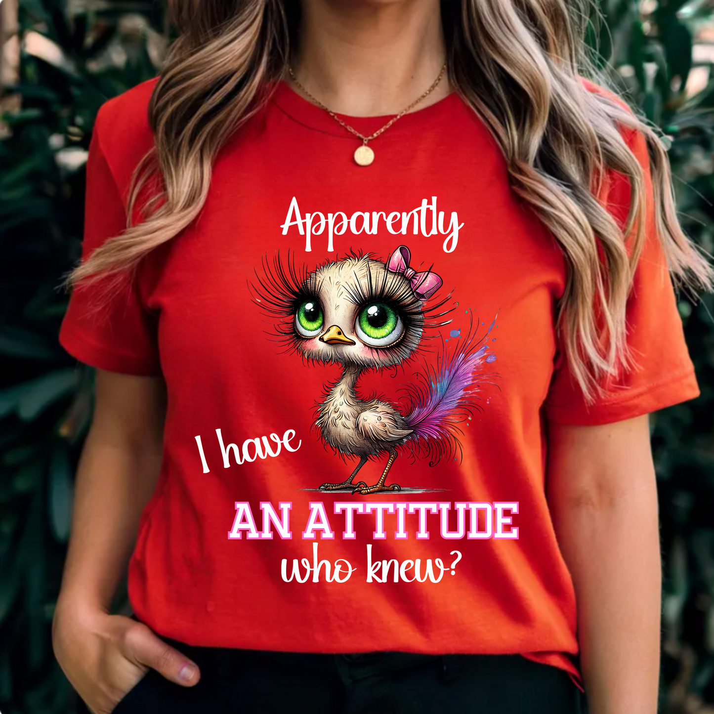 Funny Bird Unisex Tee - Apparently I Have an Attitude Who Knew