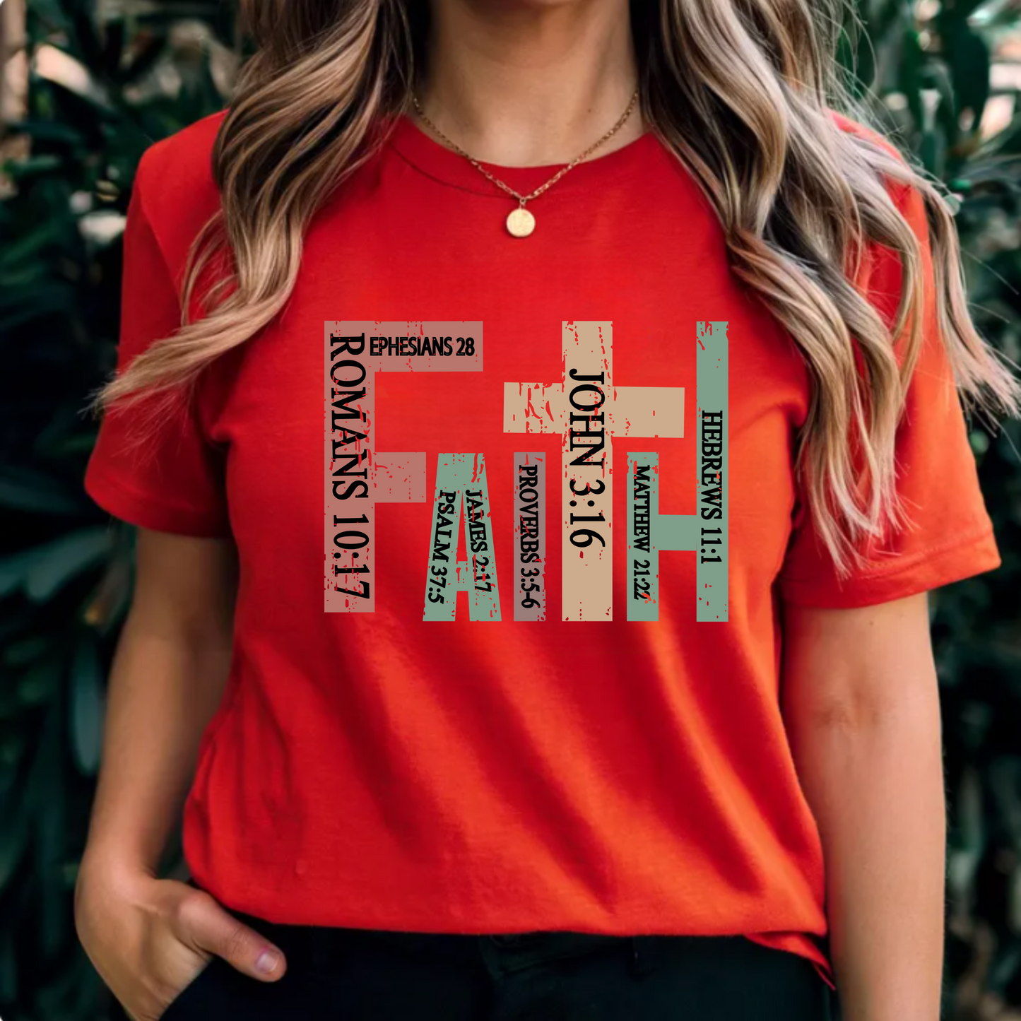 Faith Christian T-Shirt with Bible Verses