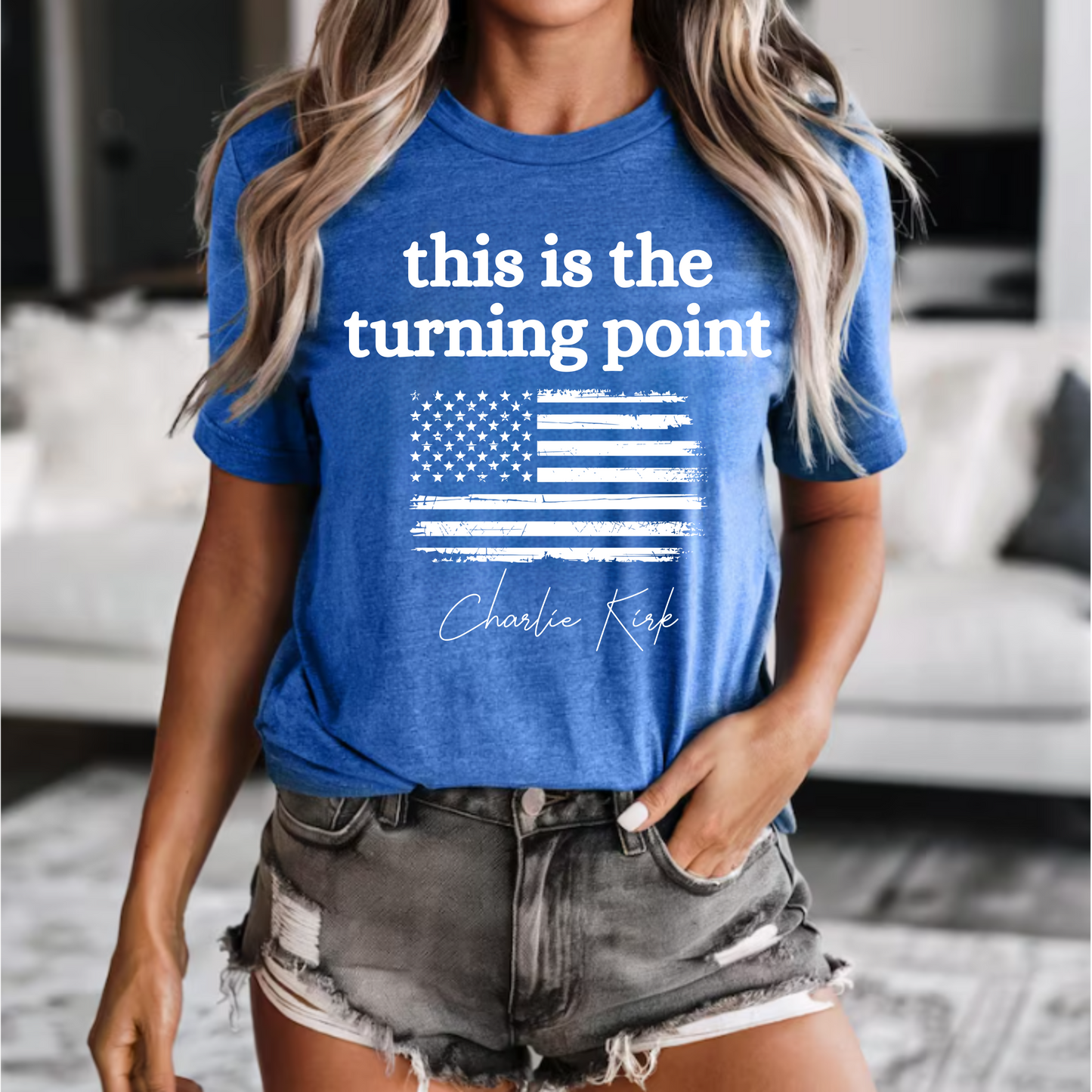 Unisex T-Shirt - 'Turning Point' Charlie Kirk Quote Tee