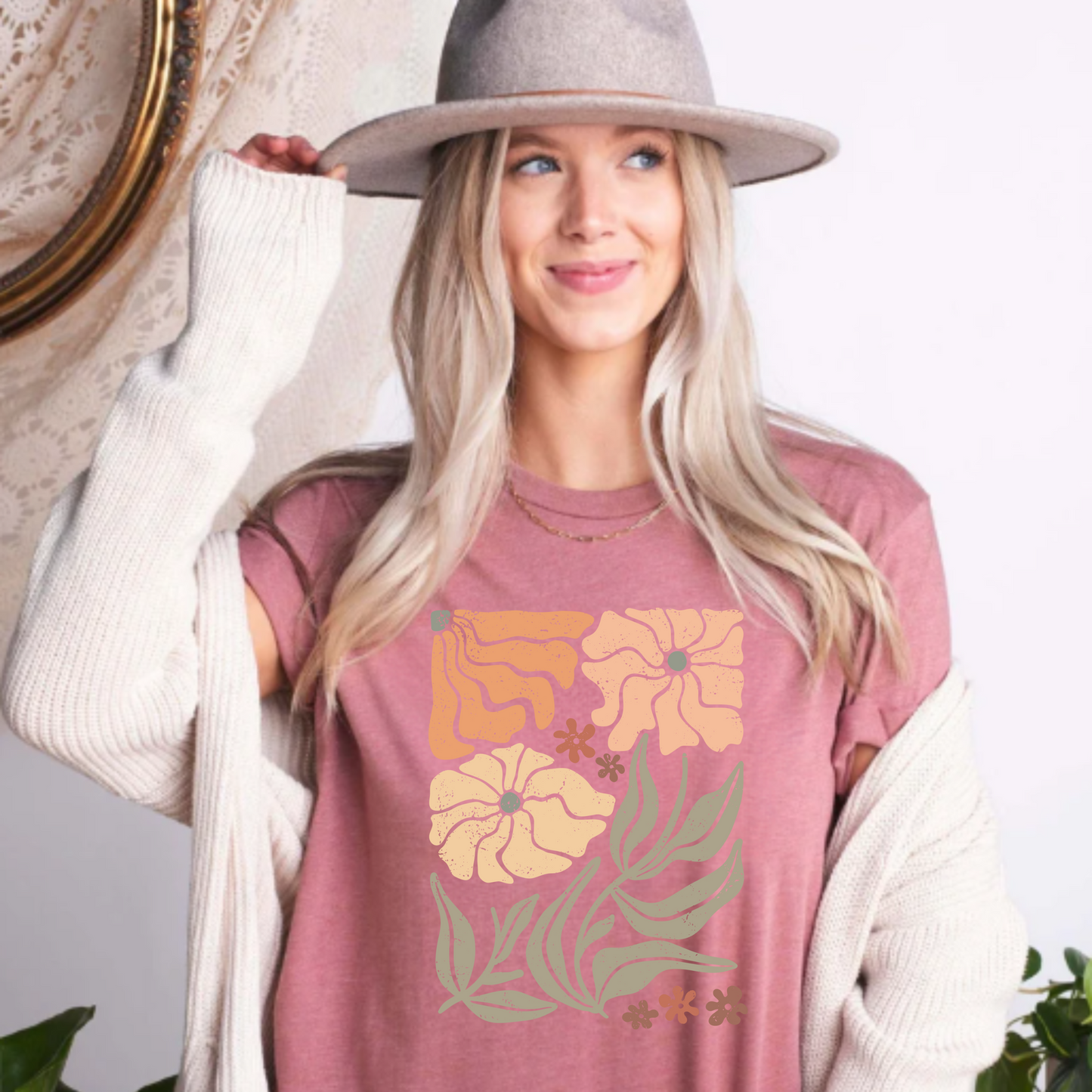 Floral Print Unisex Jersey Tee - Perfect for Spring & Summer