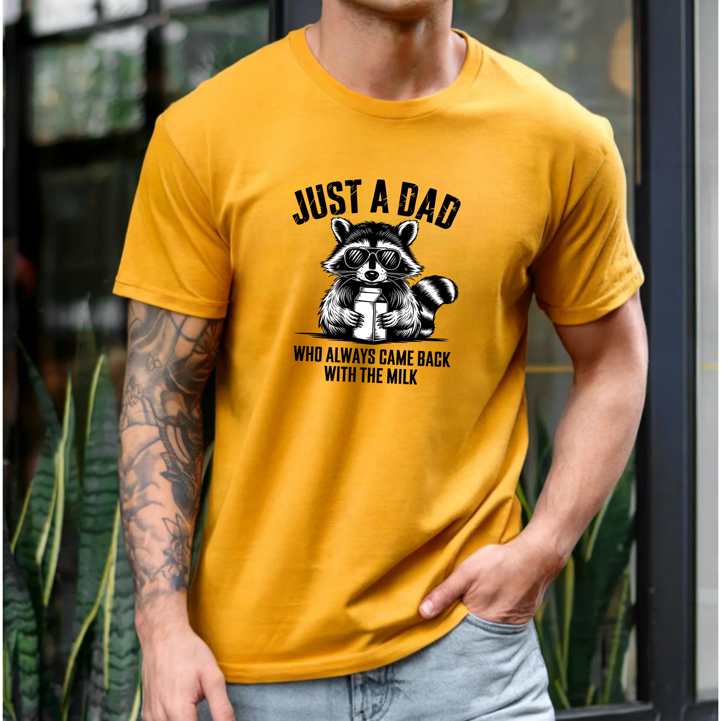 Just a dad who always come back with the milk T-Shirt