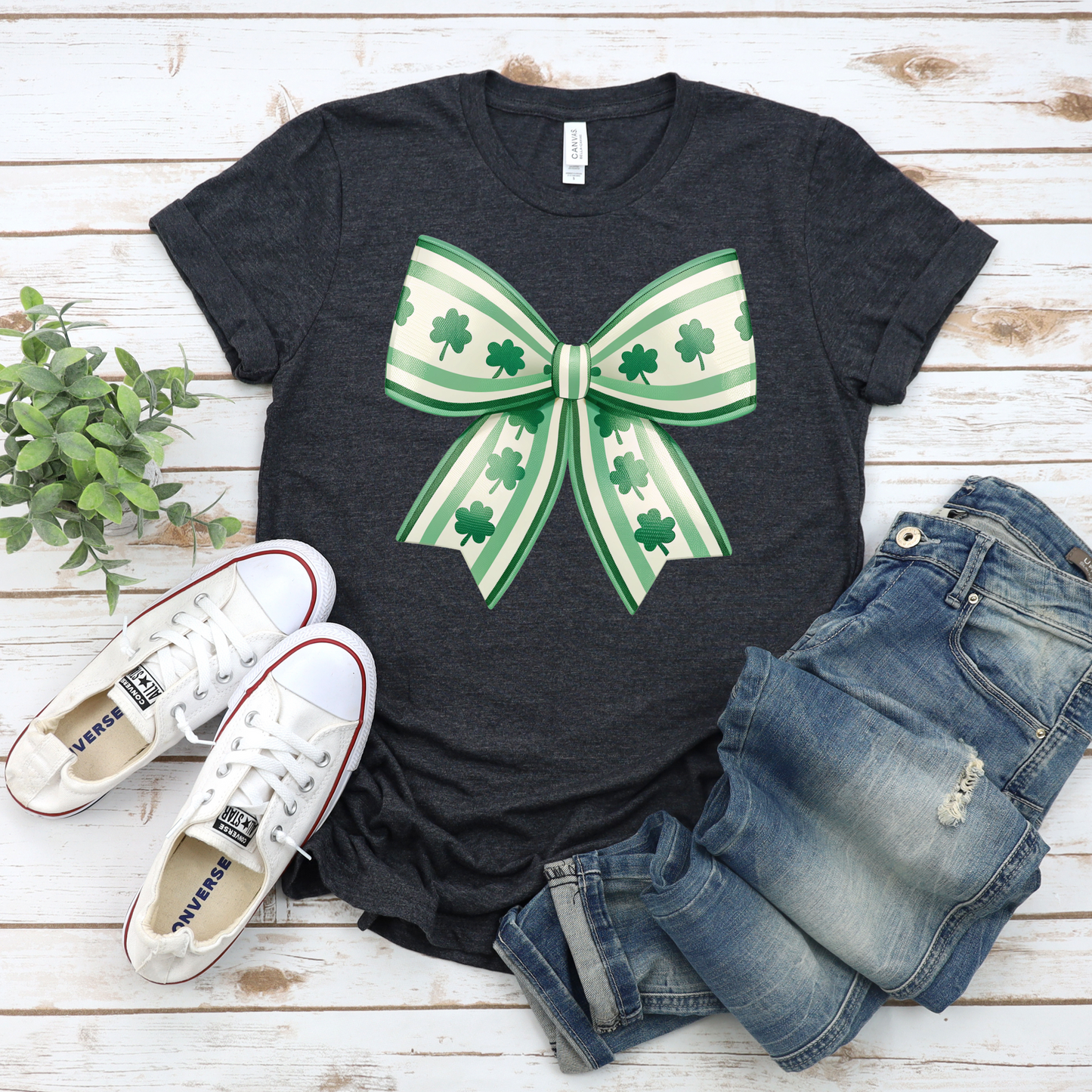 St Patrick's Day Bow Tee