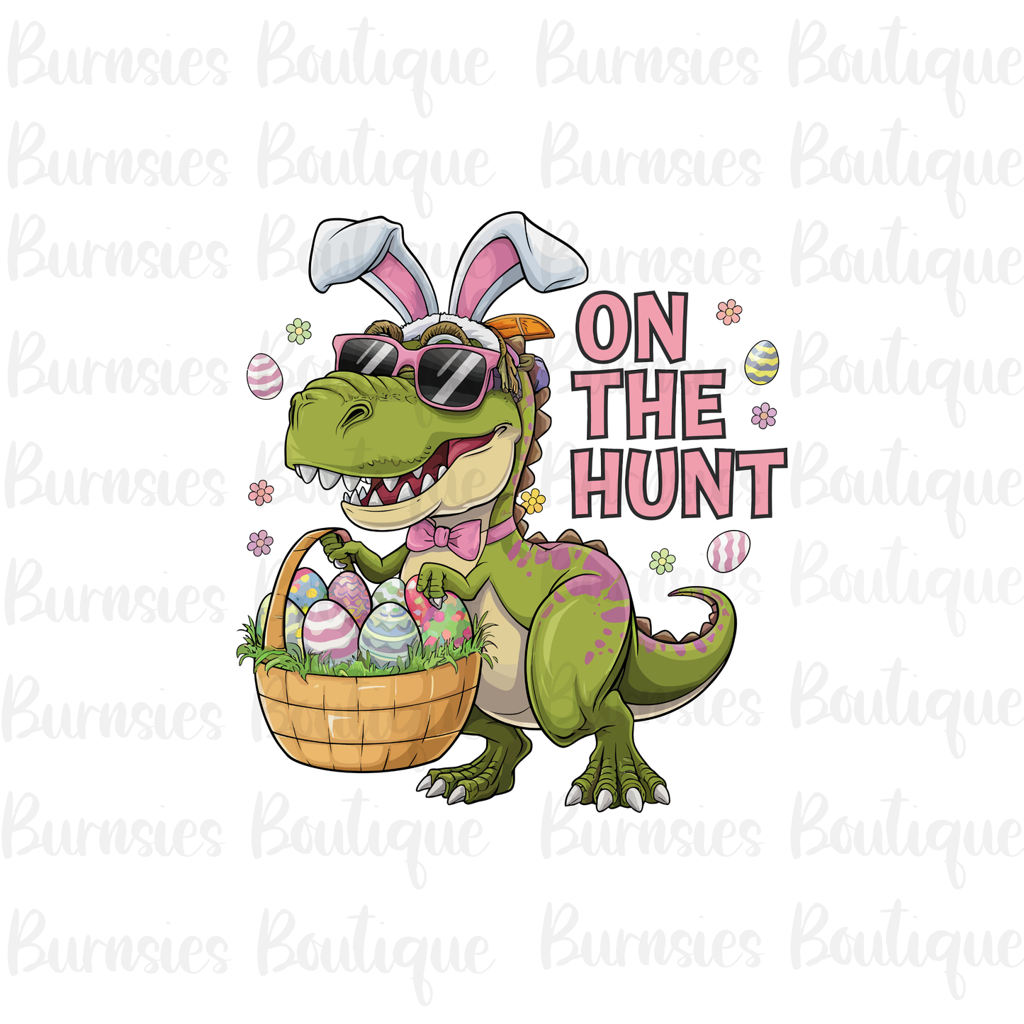 Easter dinosaur "On the hunt" png