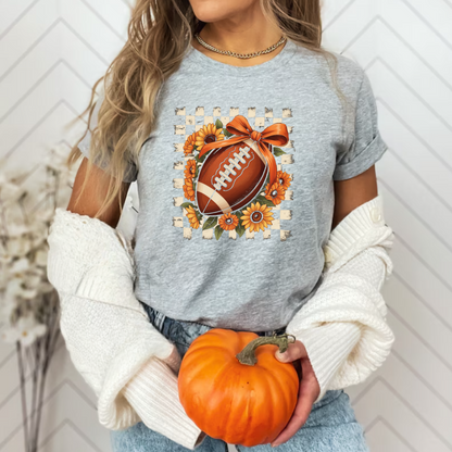 Football Floral Unisex Softstyle T-Shirt | Sports Tee, Gift for Football Fans, Casual Wear, Fall Apparel, Team Spirit Top