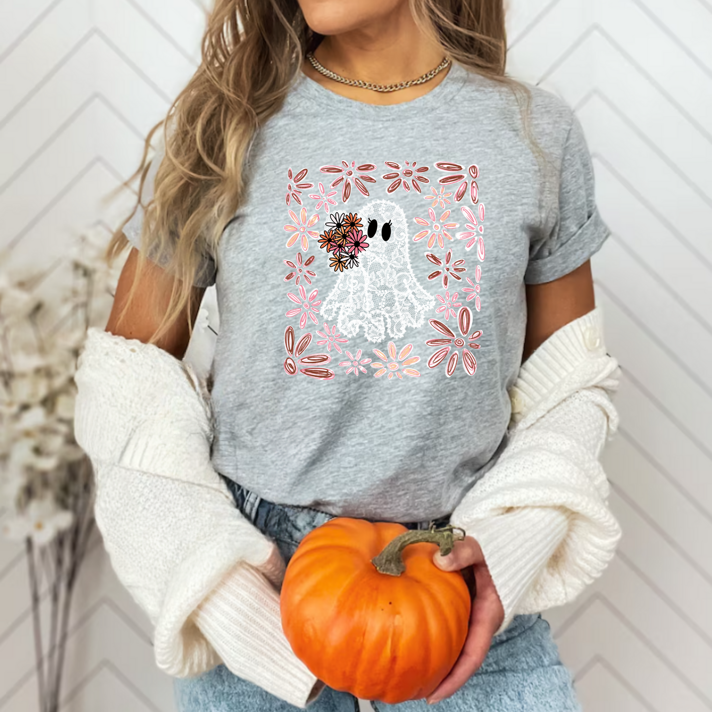 Floral Lace Ghost T-Shirt