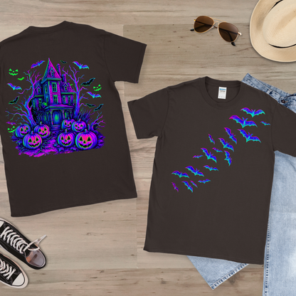 Halloween Unisex T-Shirt with Front and Back Scene