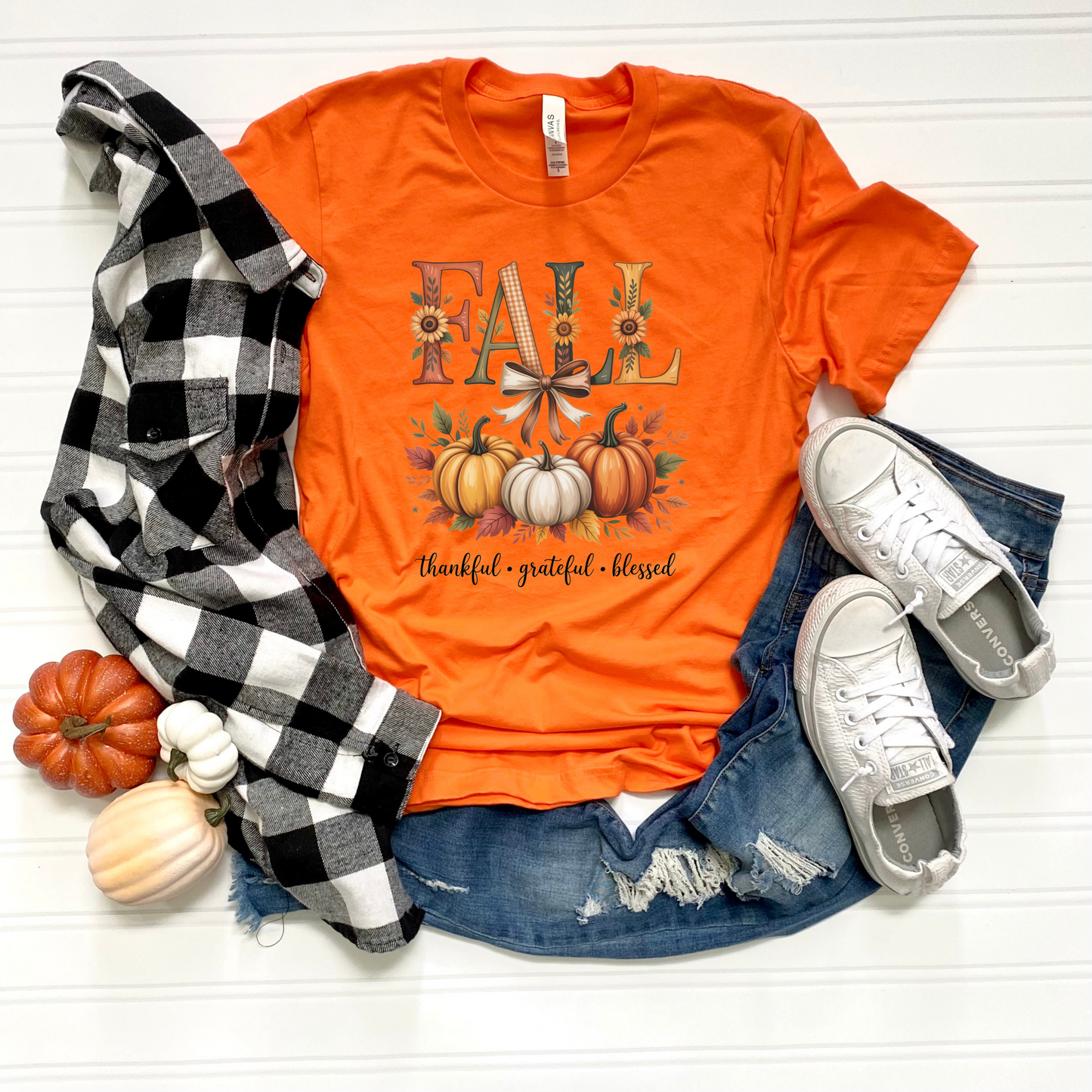 Fall Thankful Grateful Blessed T-Shirt