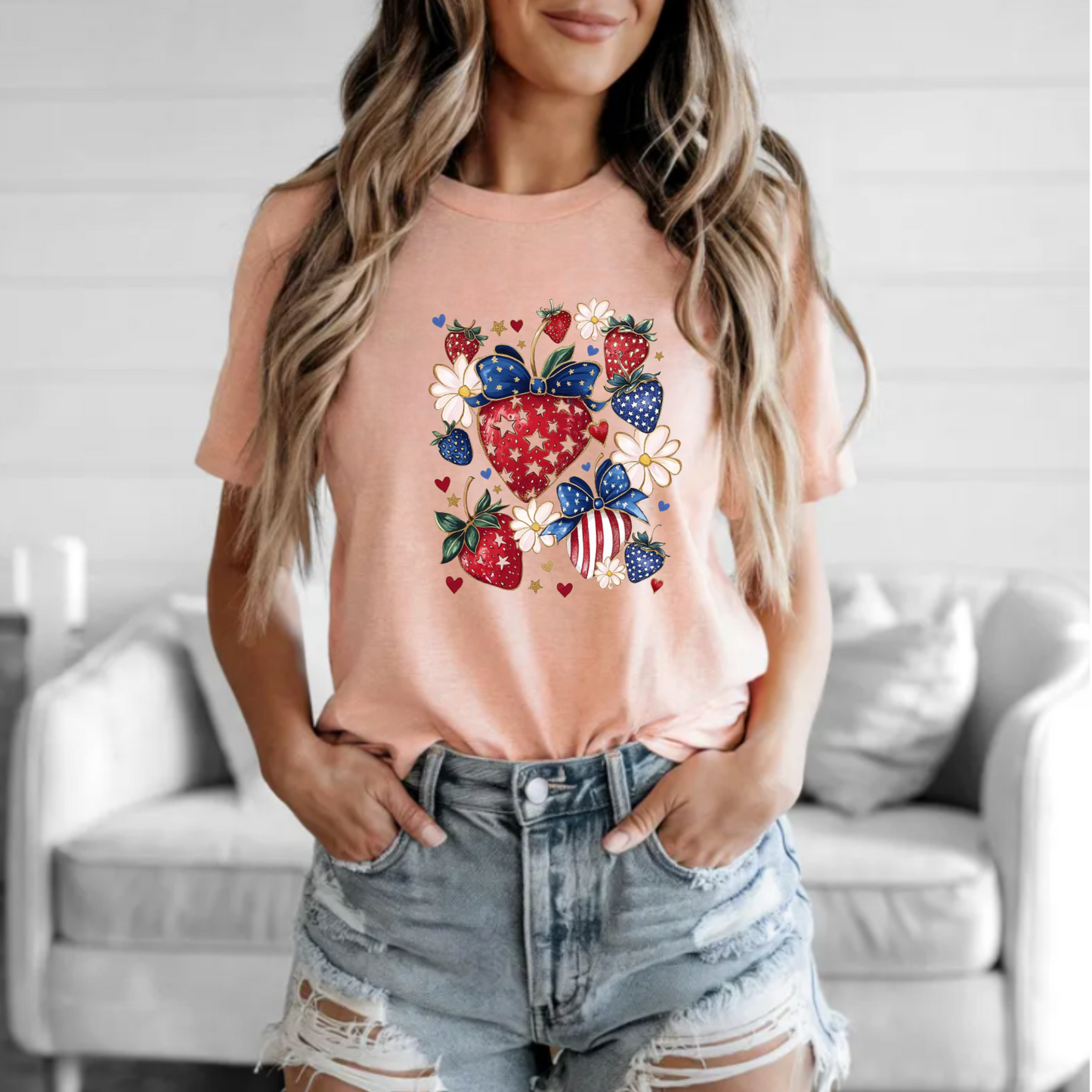 Strawberry 4th of July Tee