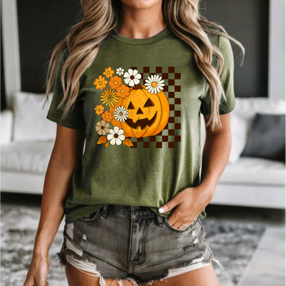 Floral Pumpkin T-Shirt