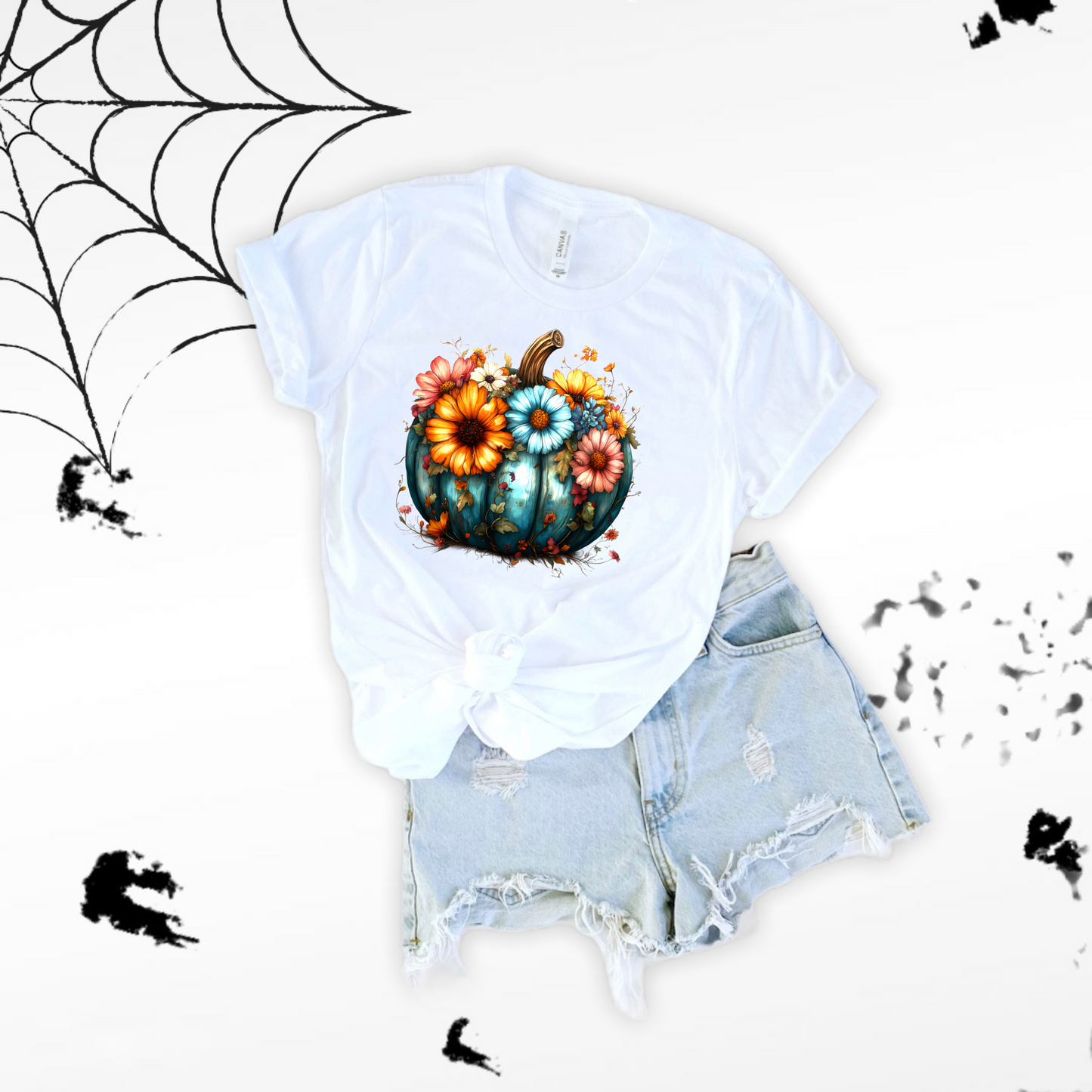 Floral Pumpkin T-Shirt