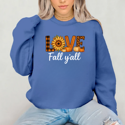 Fall Vibes Crewneck Sweatshirt - Love Fall y'all