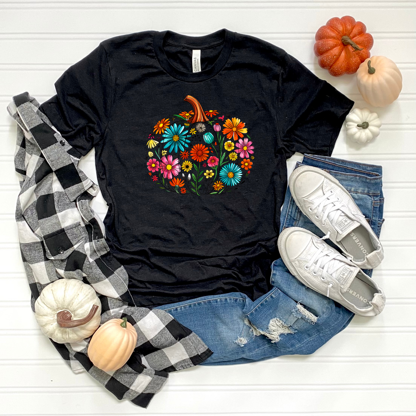 Floral Pumpkin T-Shirt