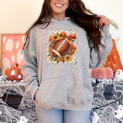Floral Fall Football Hoodie