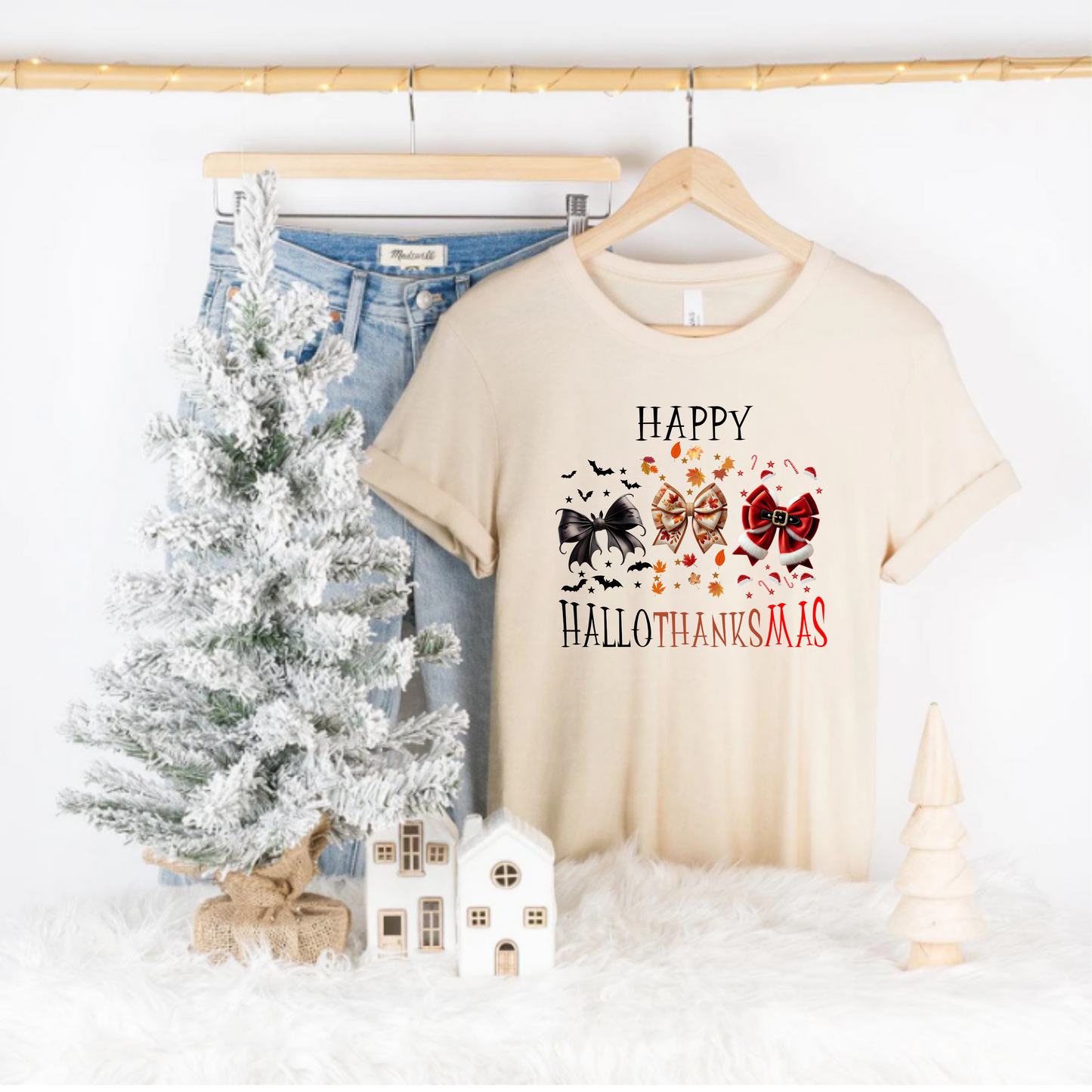 T-Shirt Happy Hallothanksmas Design