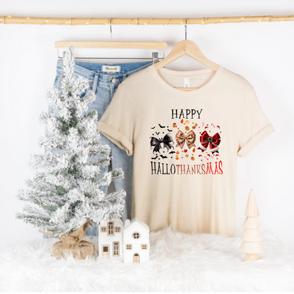 T-Shirt Happy Hallothanksmas Design