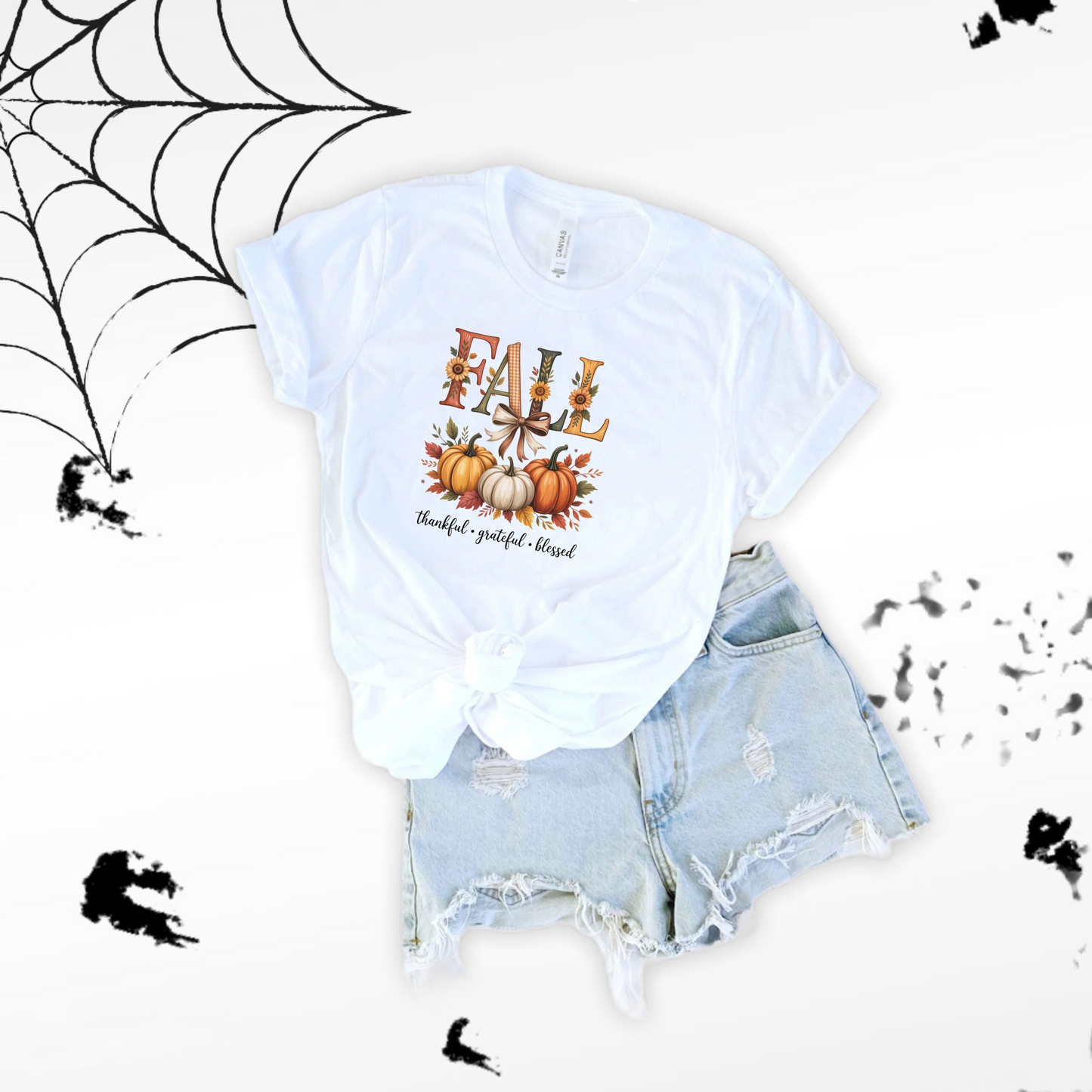 Fall Thankful Grateful Blessed T-Shirt