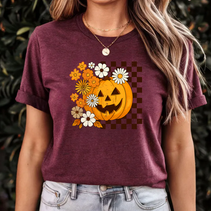 Floral Pumpkin T-Shirt