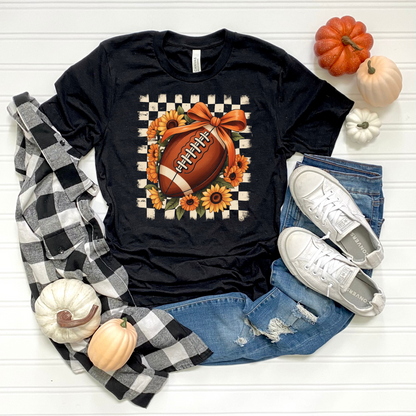 Football Floral Unisex Softstyle T-Shirt | Sports Tee, Gift for Football Fans, Casual Wear, Fall Apparel, Team Spirit Top