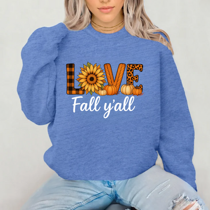 Fall Vibes Crewneck Sweatshirt - Love Fall y'all