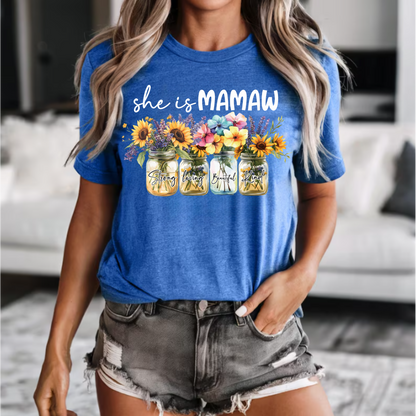 Floral Tee - Mamaw Design