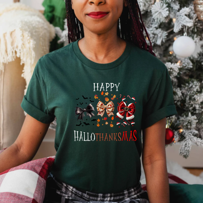 T-Shirt Happy Hallothanksmas Design