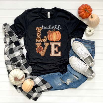 Teacher Life Fall "Love" T-Shirt