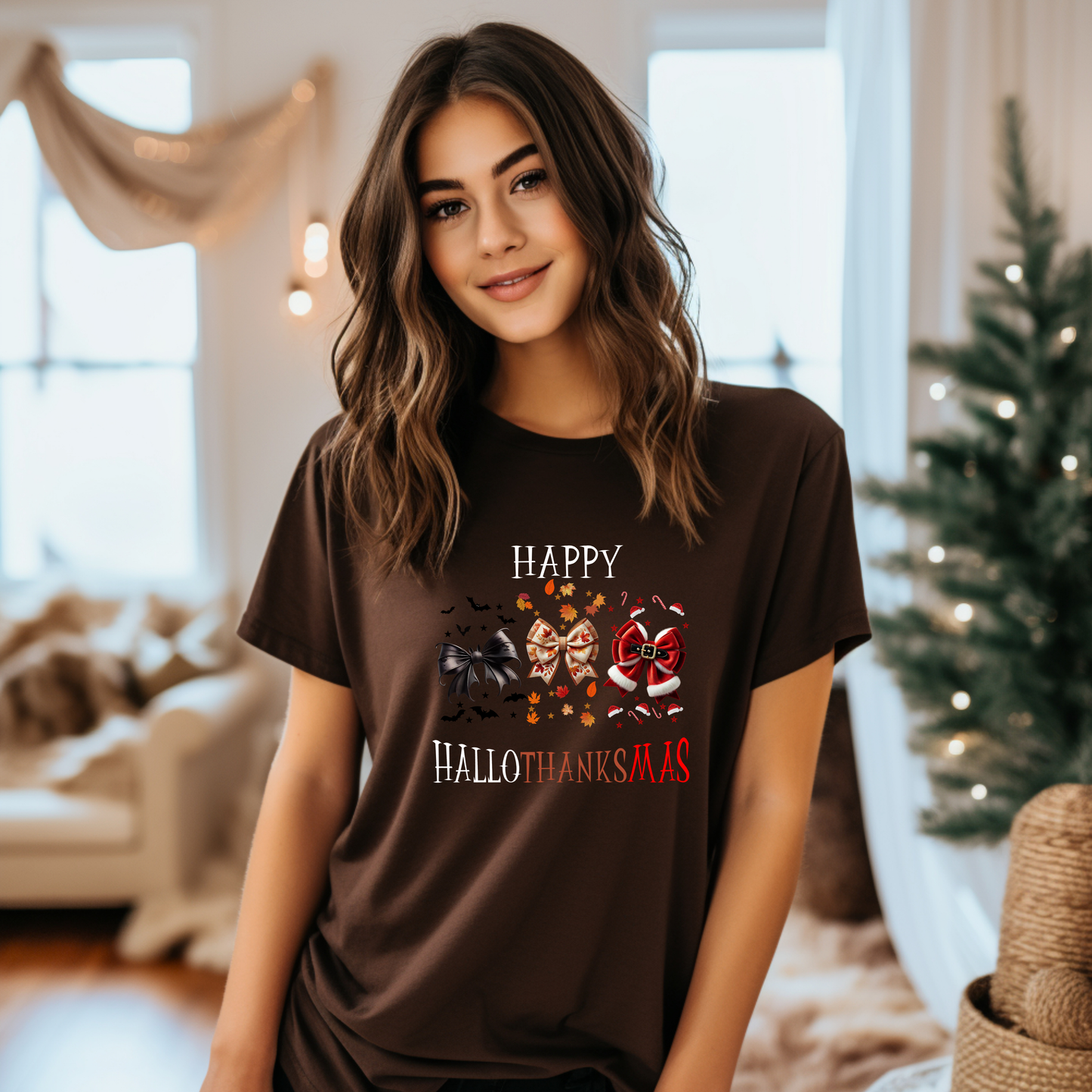 T-Shirt Happy Hallothanksmas Design