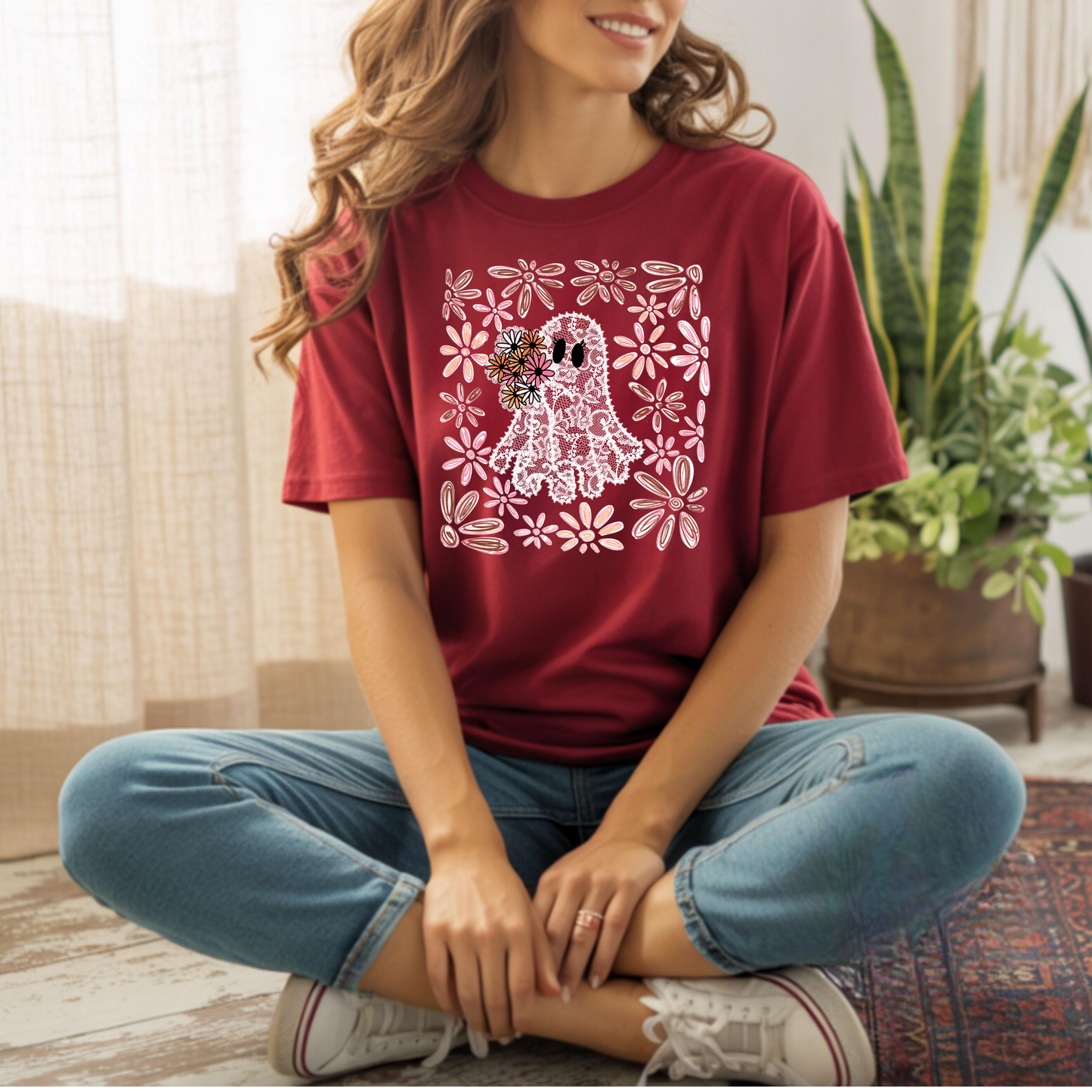 Floral Lace Ghost T-Shirt
