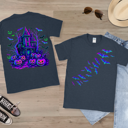 Halloween Unisex T-Shirt with Front and Back Scene