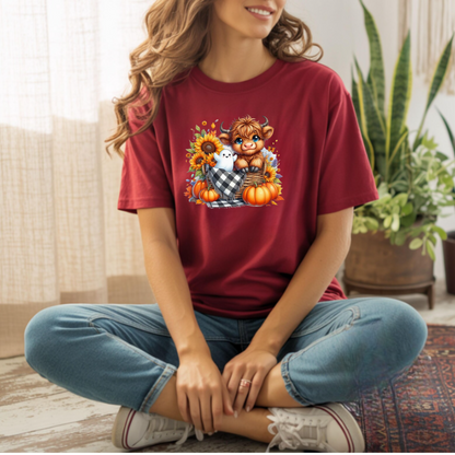 Fall Highland Cow T-Shirt