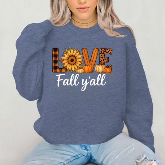 Fall Vibes Crewneck Sweatshirt - Love Fall y'all
