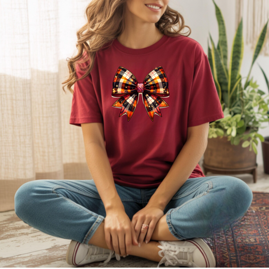 Plaid Bow T-Shirt