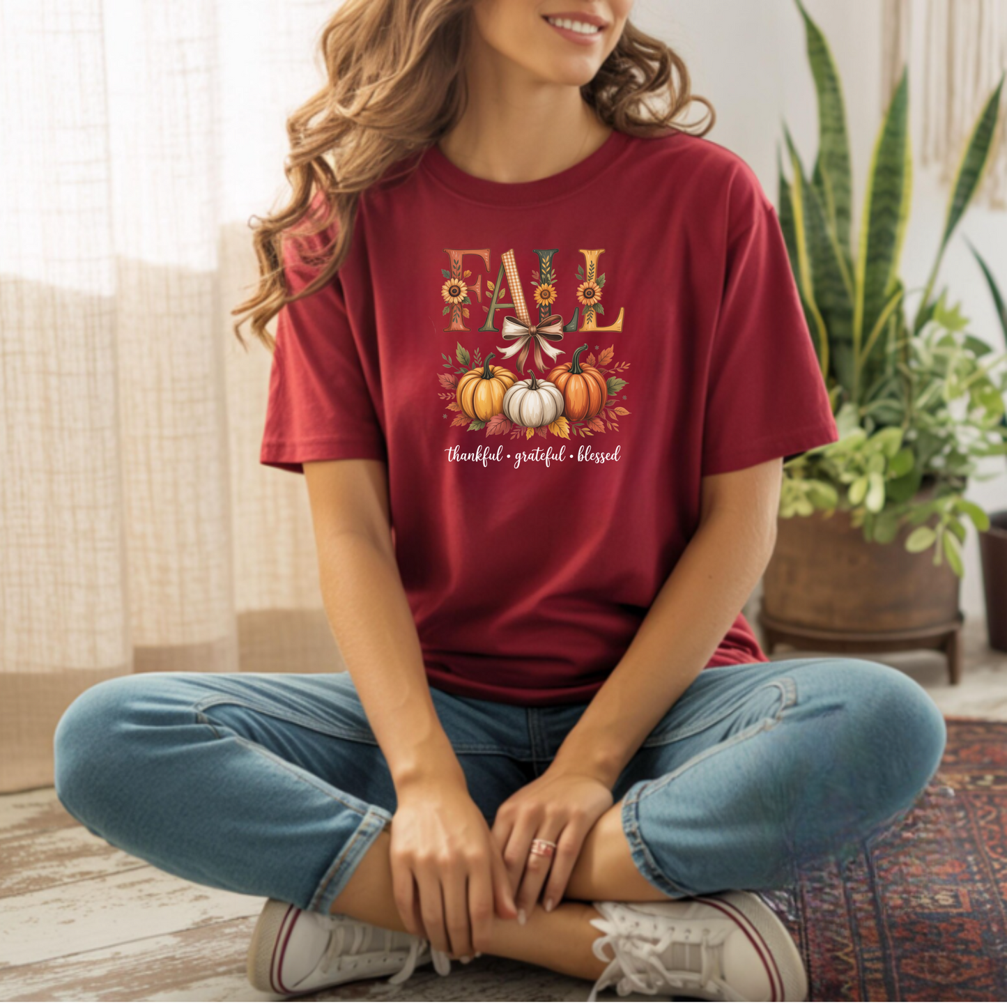 Fall Thankful Grateful Blessed T-Shirt