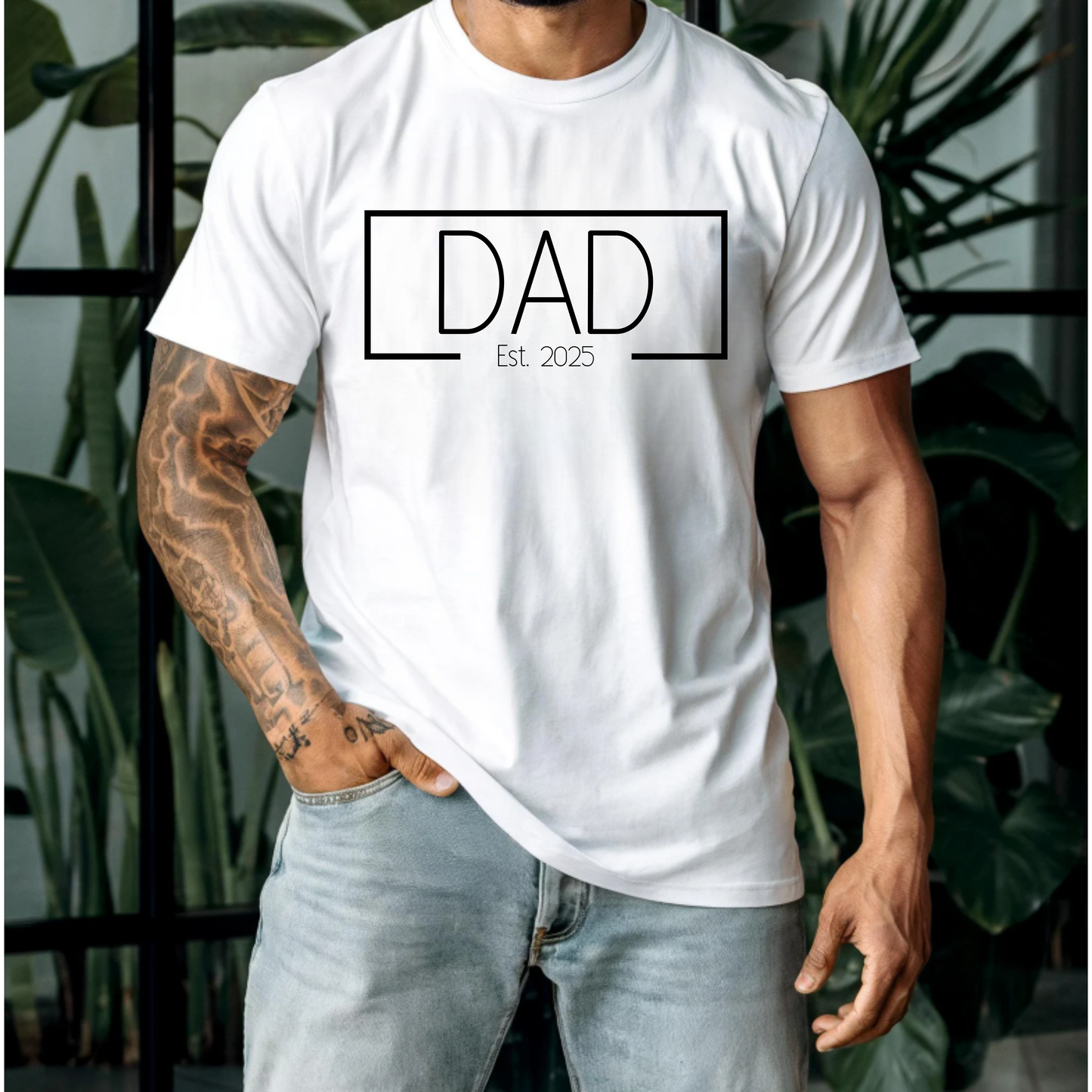 T-Shirt Dad est 2025 Unisex Jersey Short Sleeve Tee