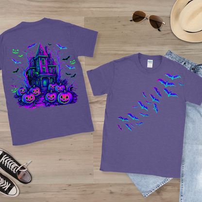 Halloween Unisex T-Shirt with Front and Back Scene