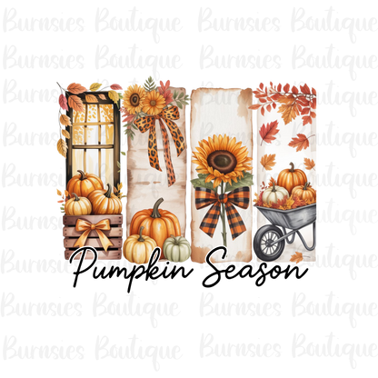 Pumpkin Season Fall paint brush scene png