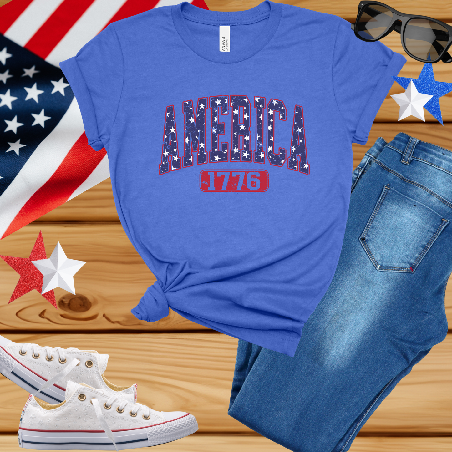 Short Sleeve Tee - America 1776 Patriotic Shirt