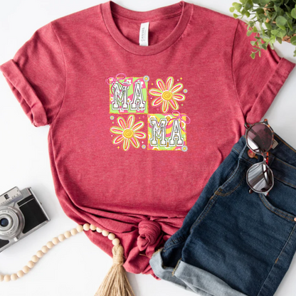 Floral retro Mama png