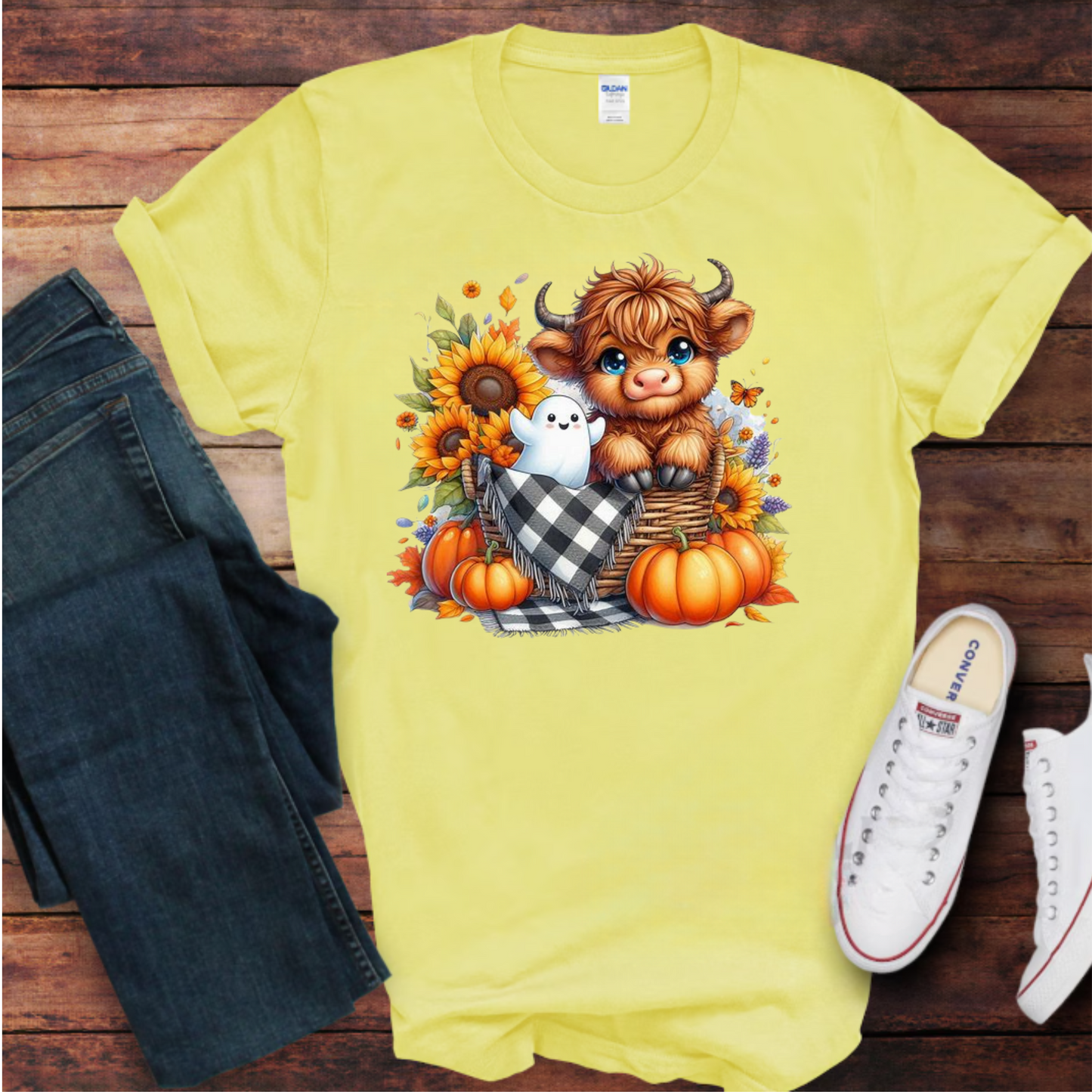 Fall Highland Cow T-Shirt