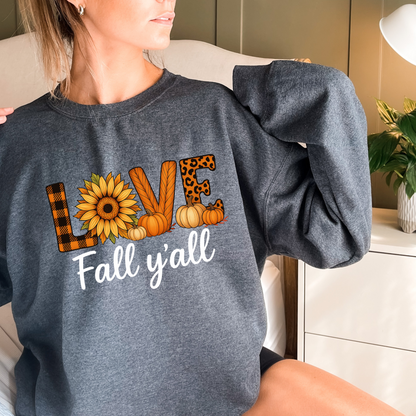 Fall Vibes Crewneck Sweatshirt - Love Fall y'all
