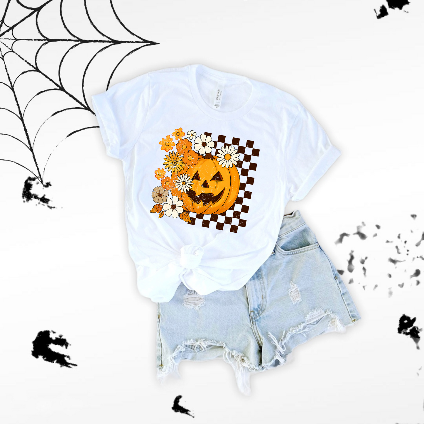 Floral Pumpkin T-Shirt
