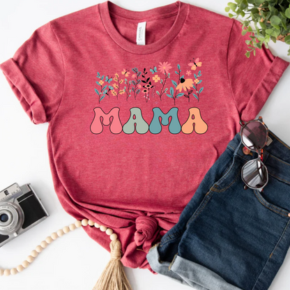 Retro Floral 'mama" png digital download
