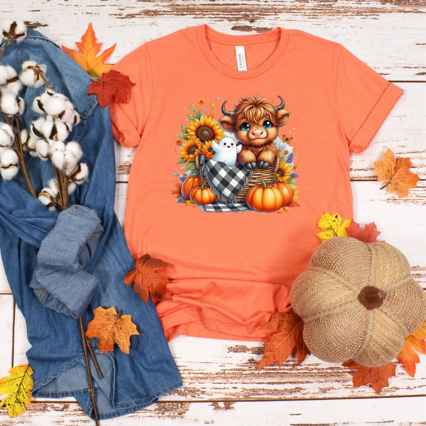 Fall Highland Cow T-Shirt