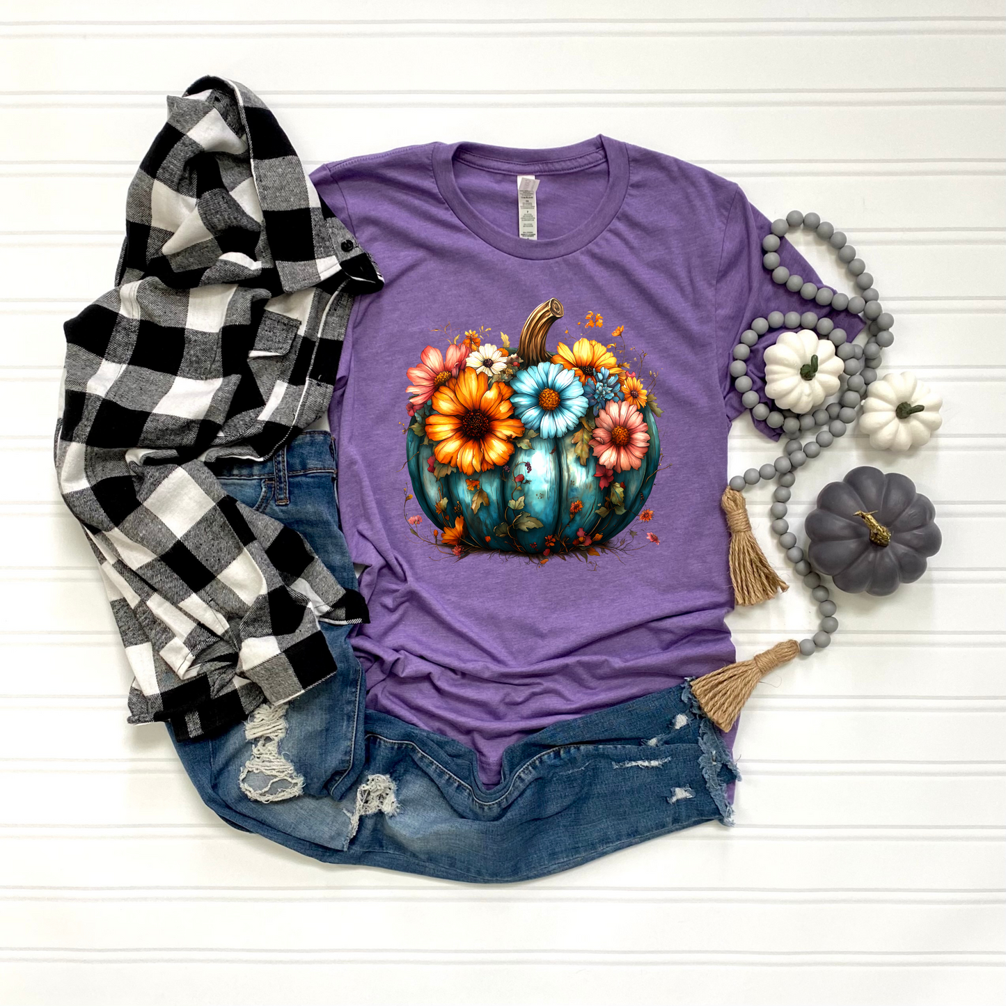 Floral Pumpkin T-Shirt
