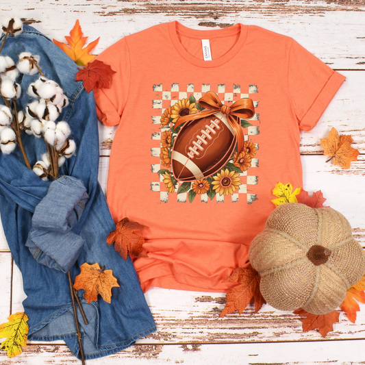 Football Floral Unisex Softstyle T-Shirt | Sports Tee, Gift for Football Fans, Casual Wear, Fall Apparel, Team Spirit Top
