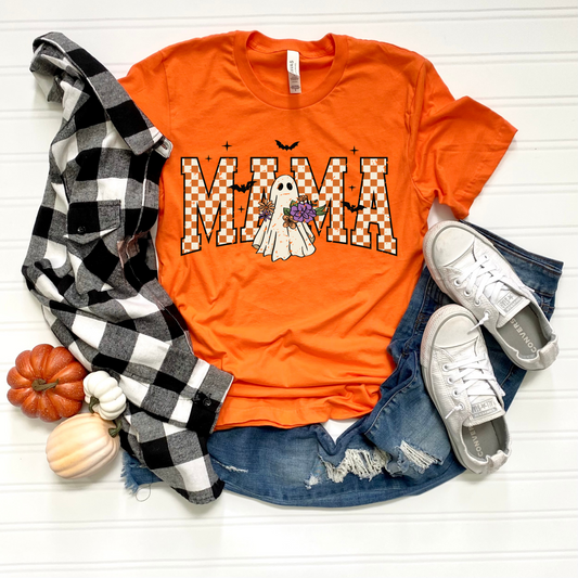 Unisex T-Shirt Mama with Ghost Halloween Shirt