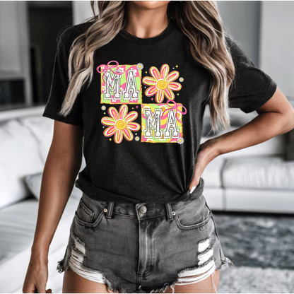 Floral retro Mama png